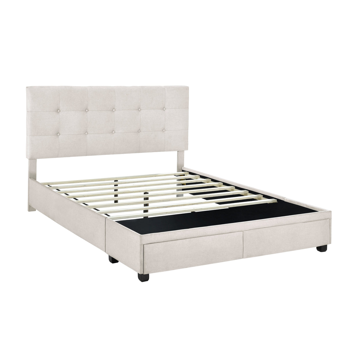 King Storage Bed - Fog