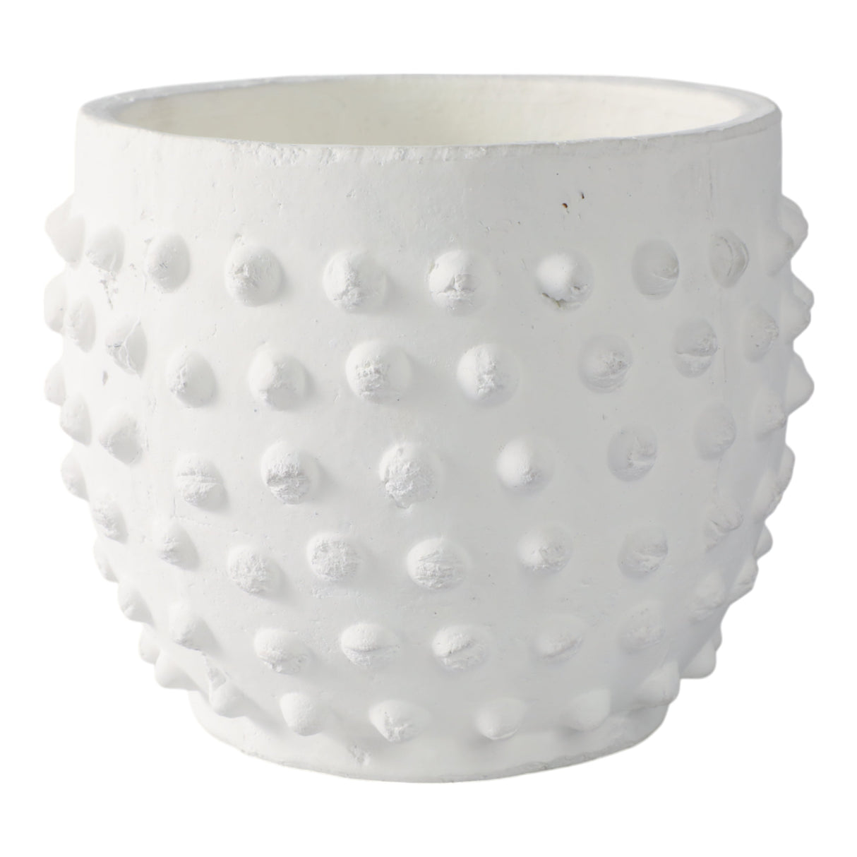 8" Bubble Rough Finish Planter,white
