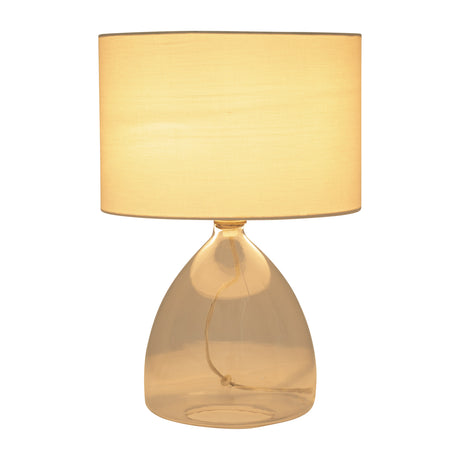 S/2 Glass 18" Table Lamp, Clear