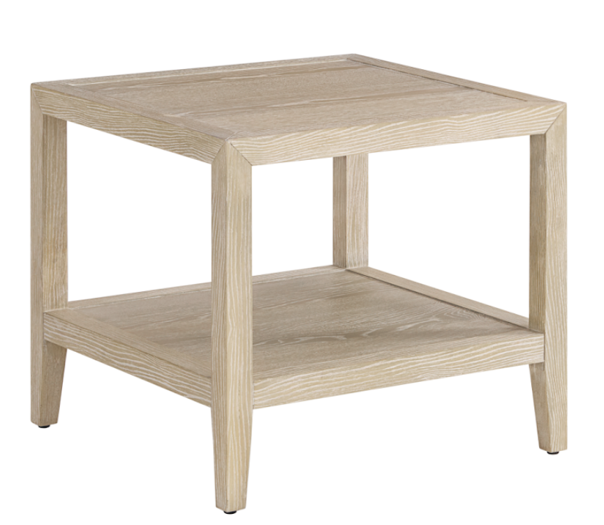 Whitewashed Oak Wood SideTable