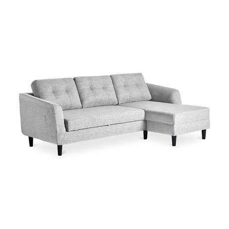 Belagio Sofa Bed With Chaise Beige Right