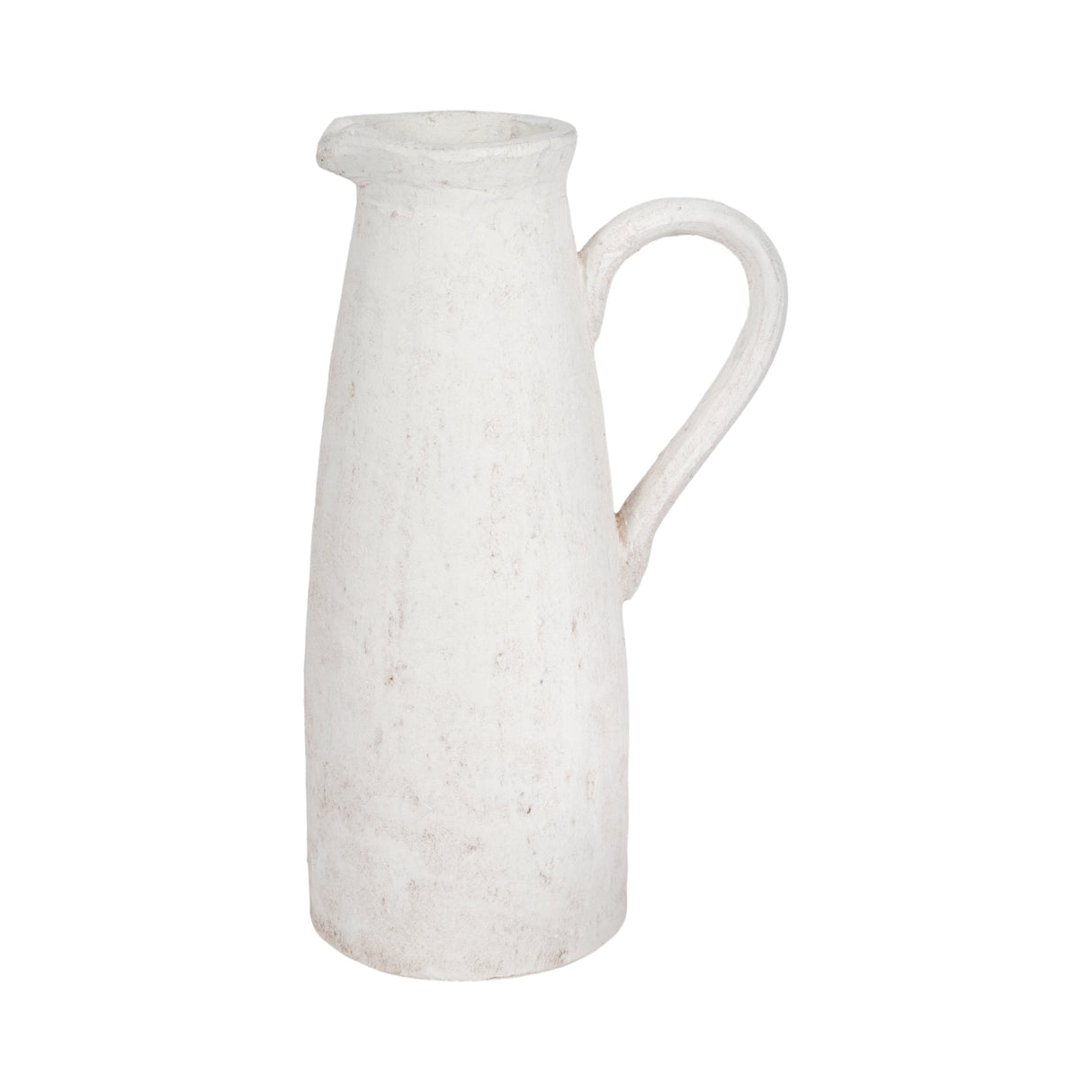 17" Pitcher Rough Finish, White