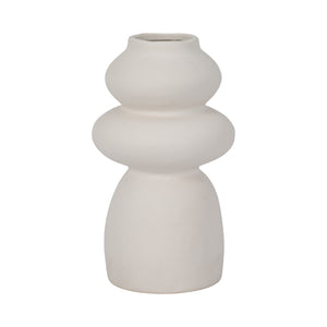 12" Hidaka Large Vase, Ivory