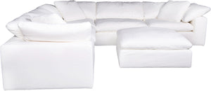 *Clay Modular Sectional Livesmart Fabric White