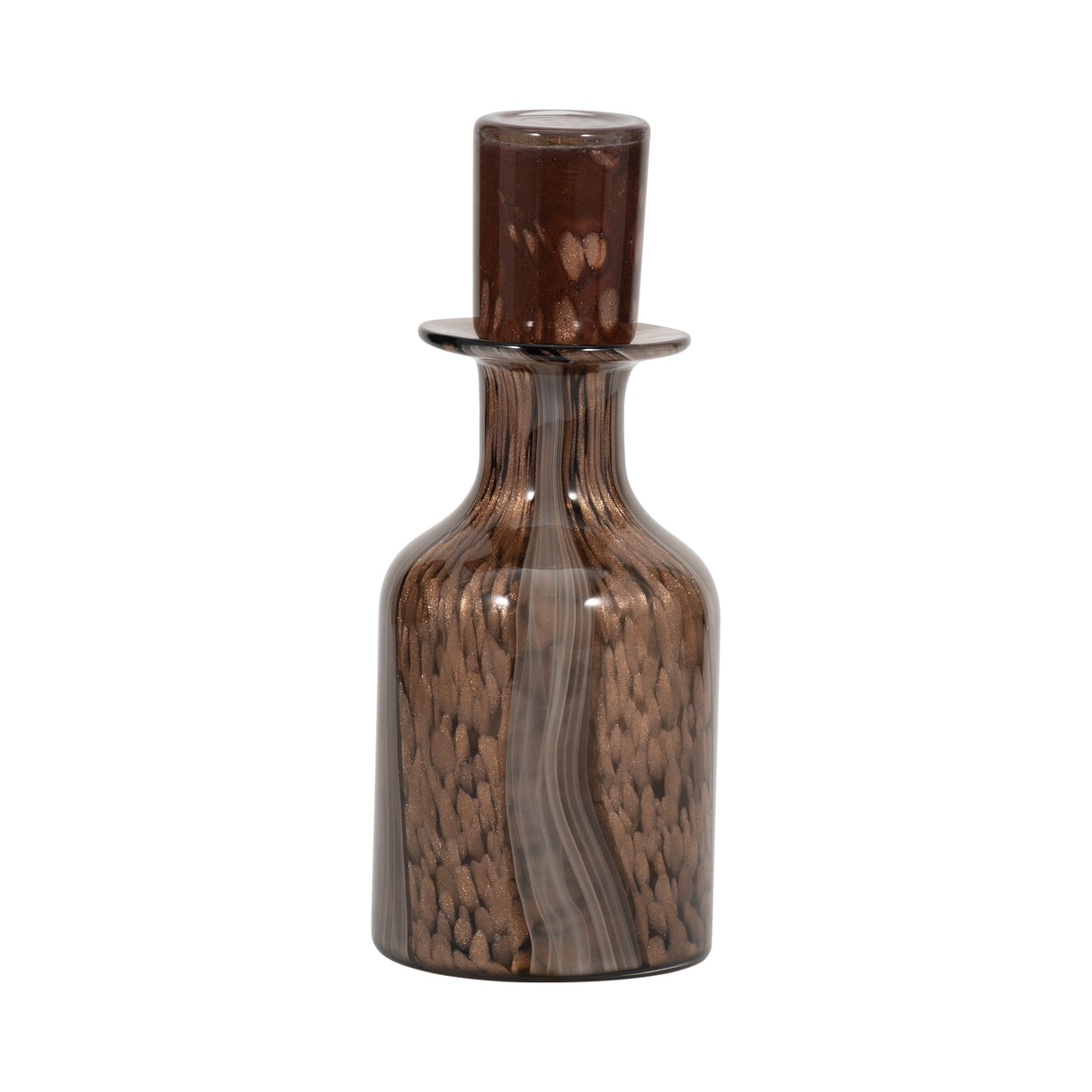 13" Hilary Medium Brown Glass Bottle