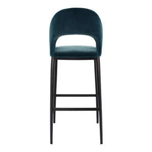 Roger Barstool Teal Velvet