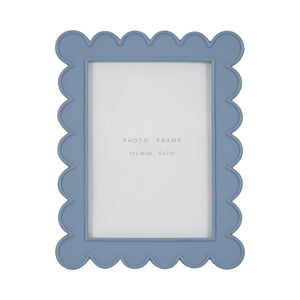 5x7 Scallop Edge Photo Frame, Blue