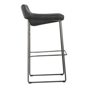 Starlet Barstool Onyx Black Leather -M2