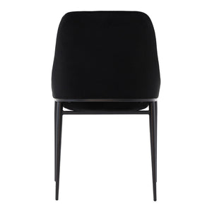 Sedona Dining Chair Shadowed Black Velvet-M2