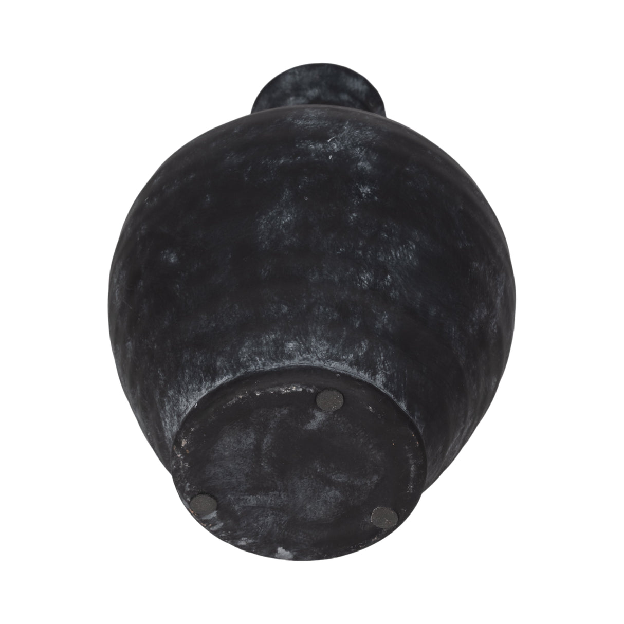 10" Weathered Terracotta Jug With Handle, Black