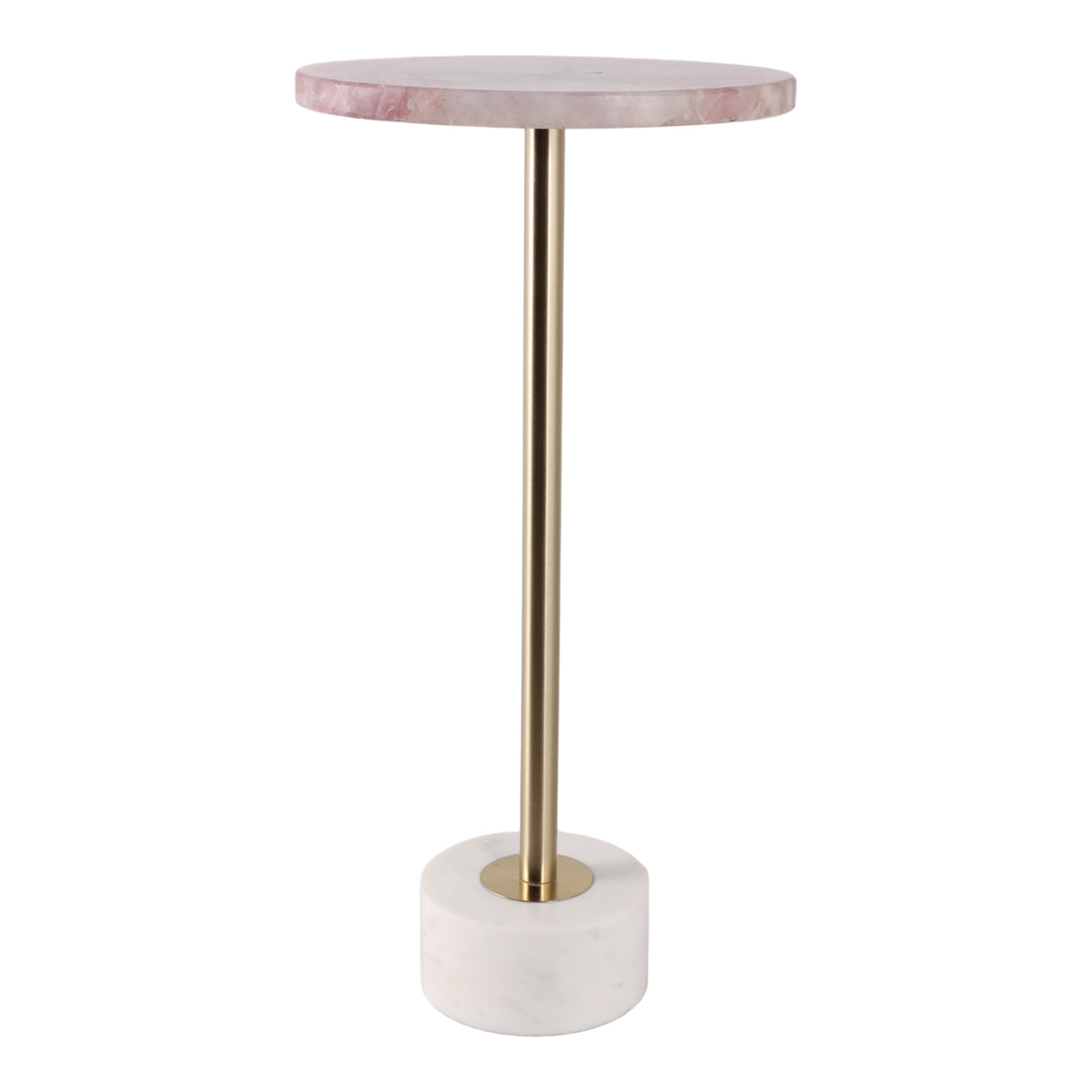 24" Duncan Pink Quartz Accent Table