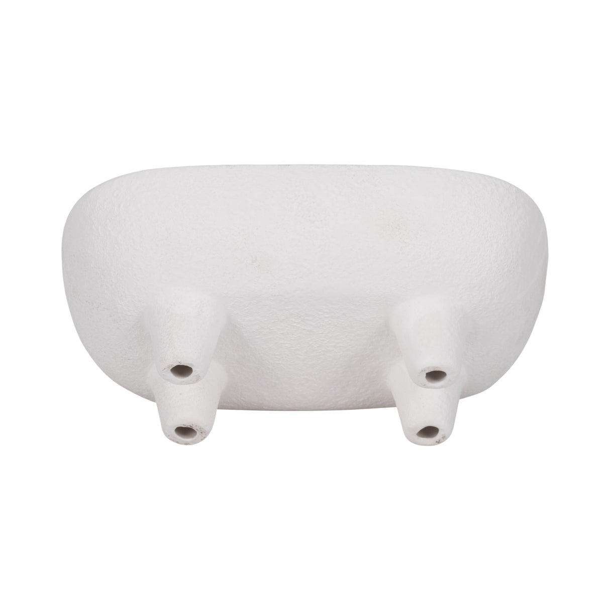 10" Footed Rounded Rectangle Bowl, White