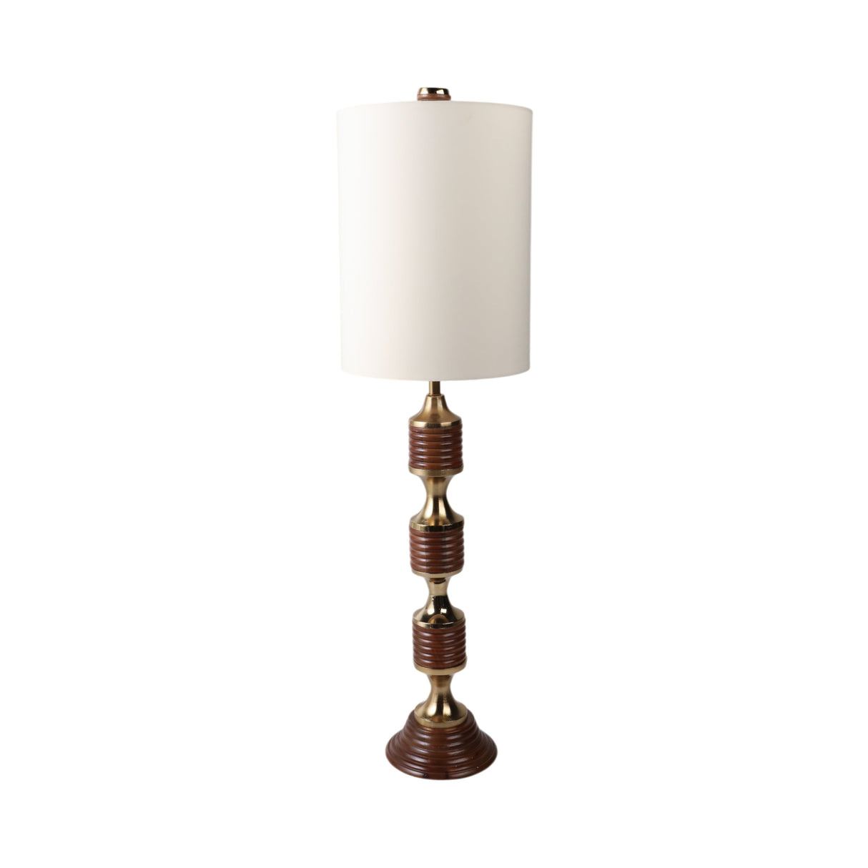 43" Theodore Wood And Aluminum Table Lamp
