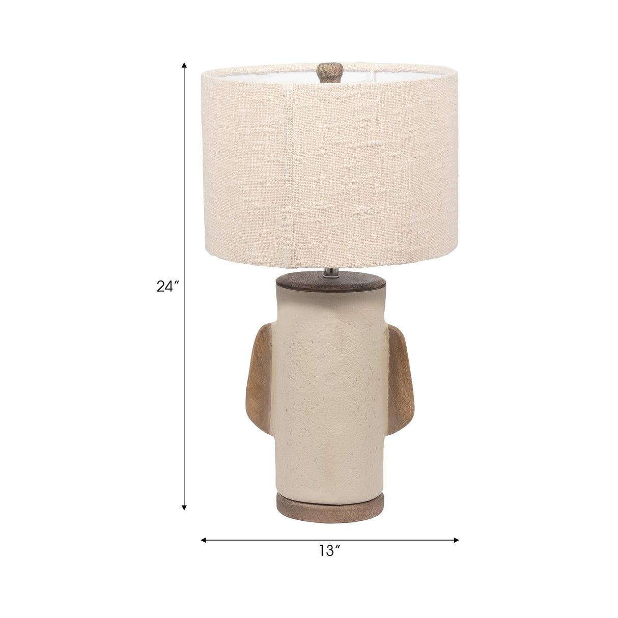 Ecomix, 24" Organic Table Lamp, Ivory