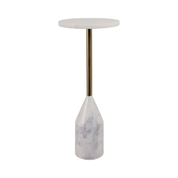 24" VANZELLA MARBLE ACCENT TABLE Grey