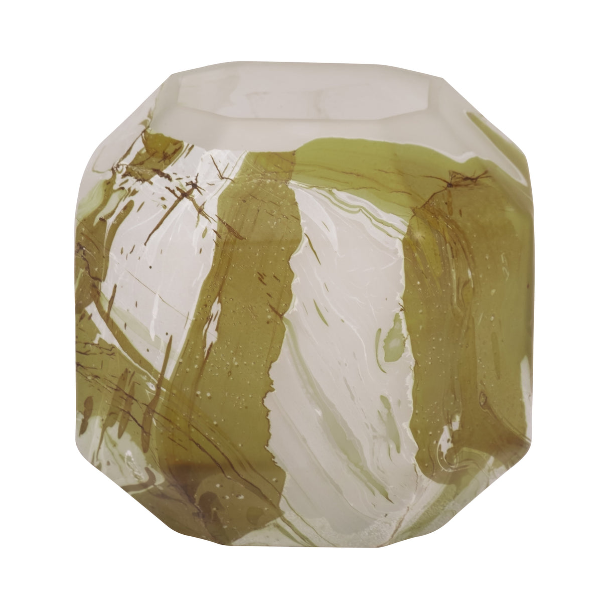 Dominique Glass, 5" Copper Fire Finished Vase, Mul