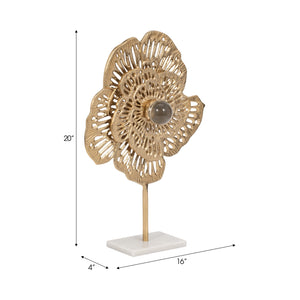 20" Salma Small Gold Flower Statuary