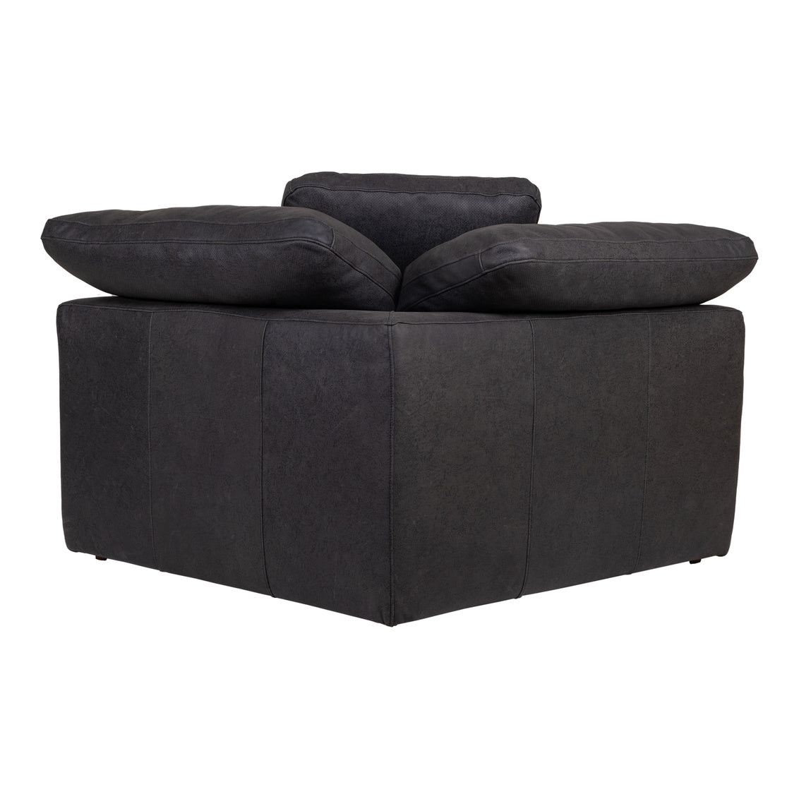 Clay Corner Chair Nubuck Leather Black