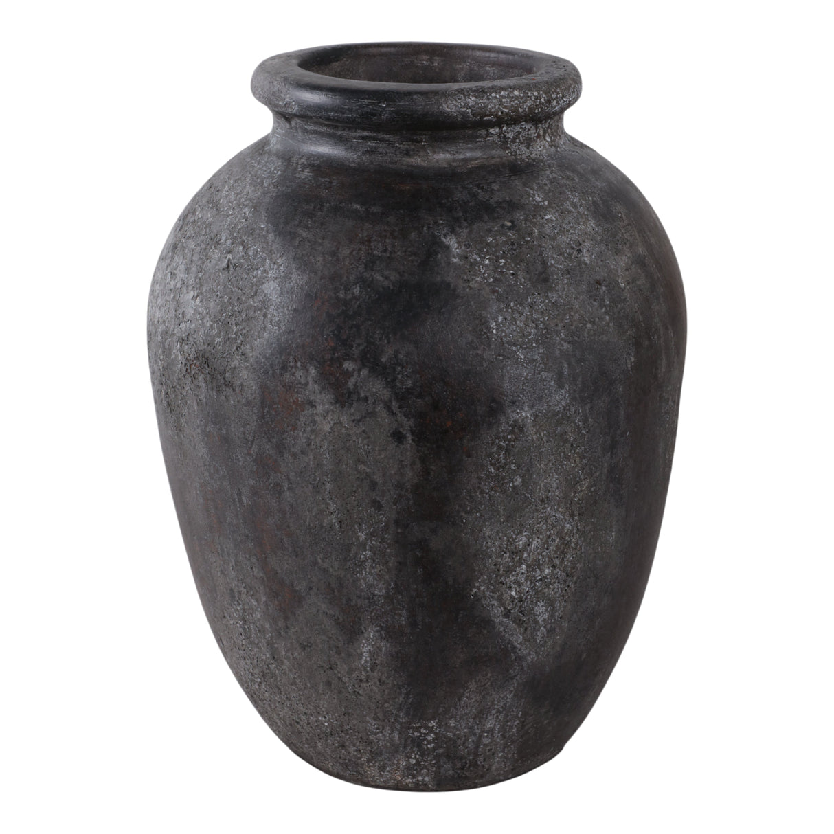 12x9" Terracotta Vase, Black