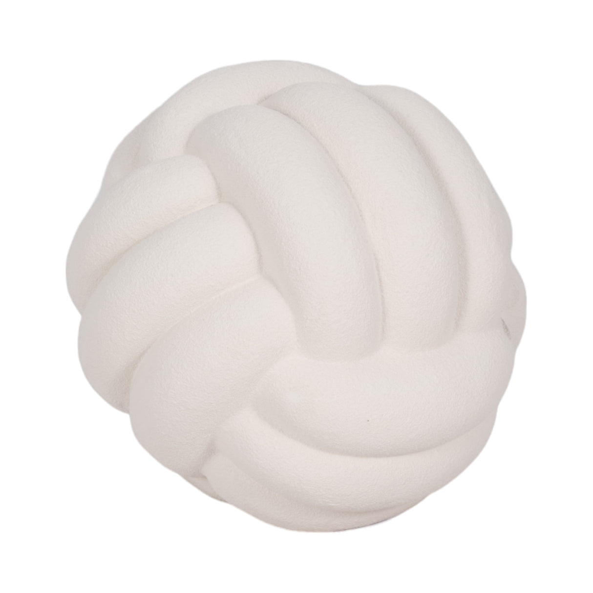 5" Knot Orb Rough Texture, White