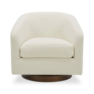 Oscy Swivel Chair Vegan Shearling White