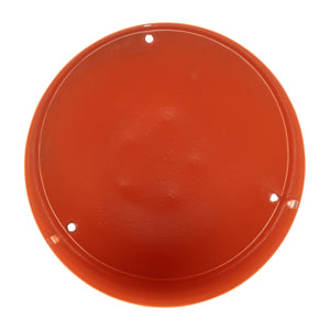 Ec Metal,6",flat Round Base Planter,burnt Orange