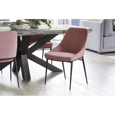 Sedona Dining Chair Pink Velvet-M2