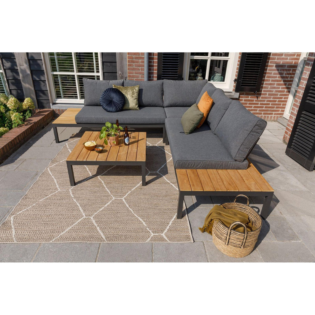 2-Piece White Outdoor Seating MoonlitMingle Set