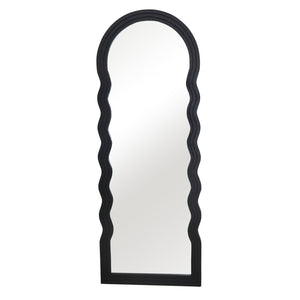 24x64 Layered Curvy Leaner Mirror, Black