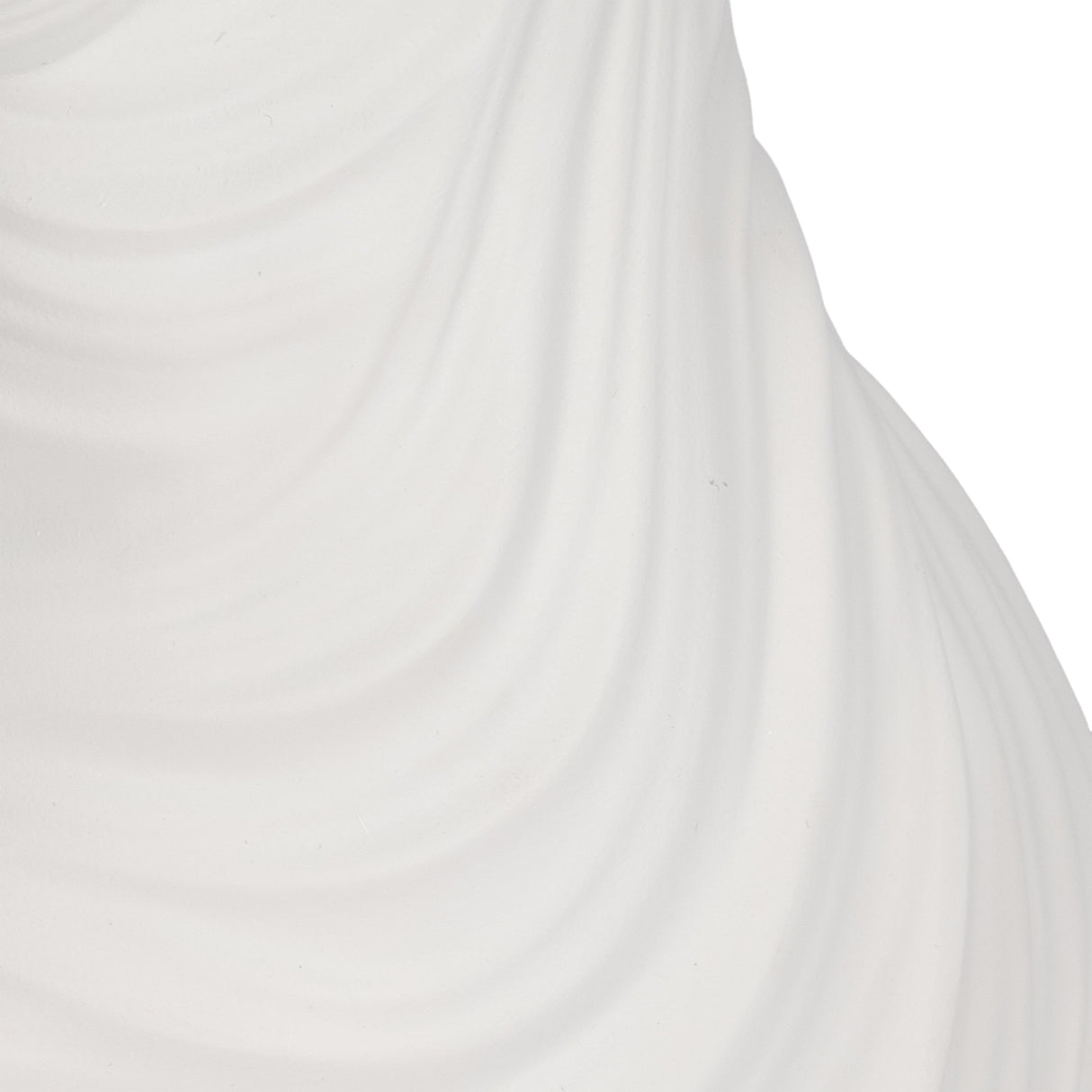 11" Curvy Ribbed Sculpture, White