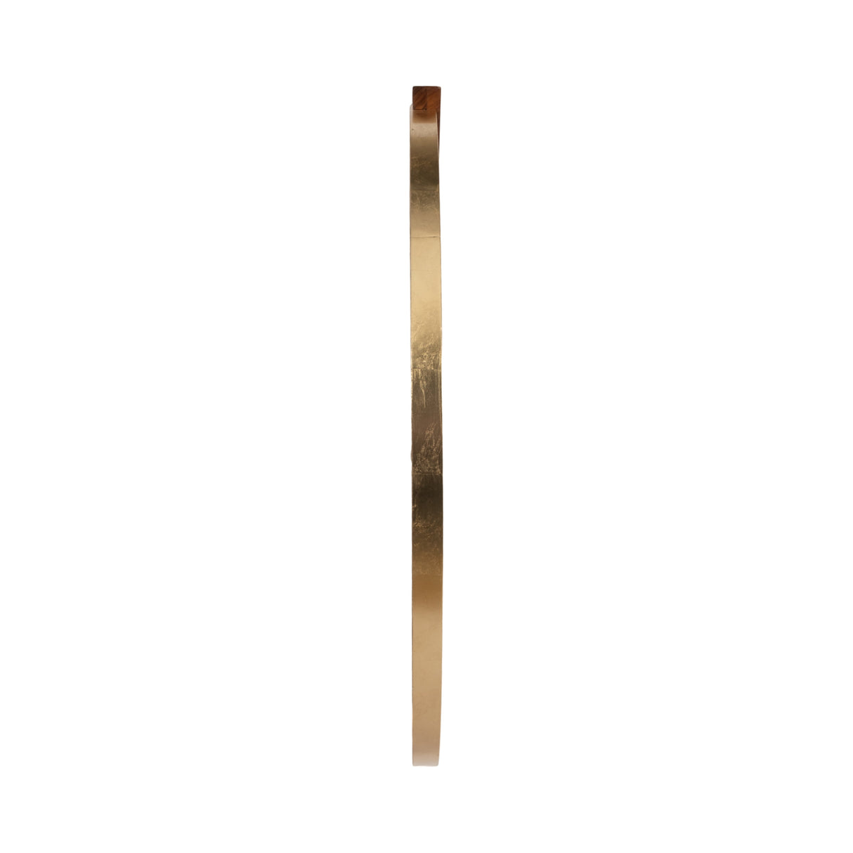 47x47 Round Wood Piece Mirror, Gold