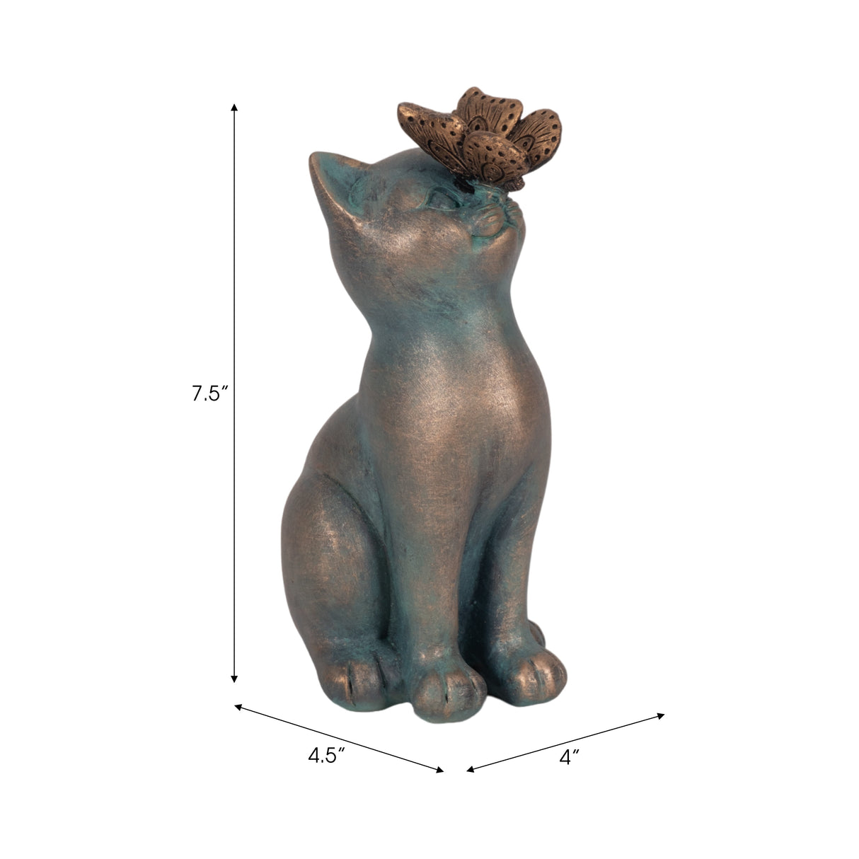 7" Cat With Butterfly On Nose, Multi