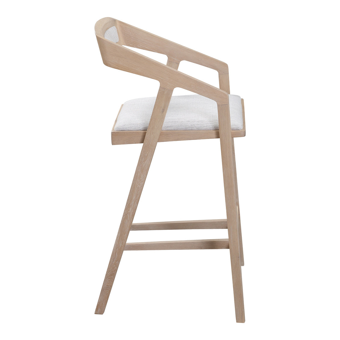 Padma Oak Counter Stool Light Grey