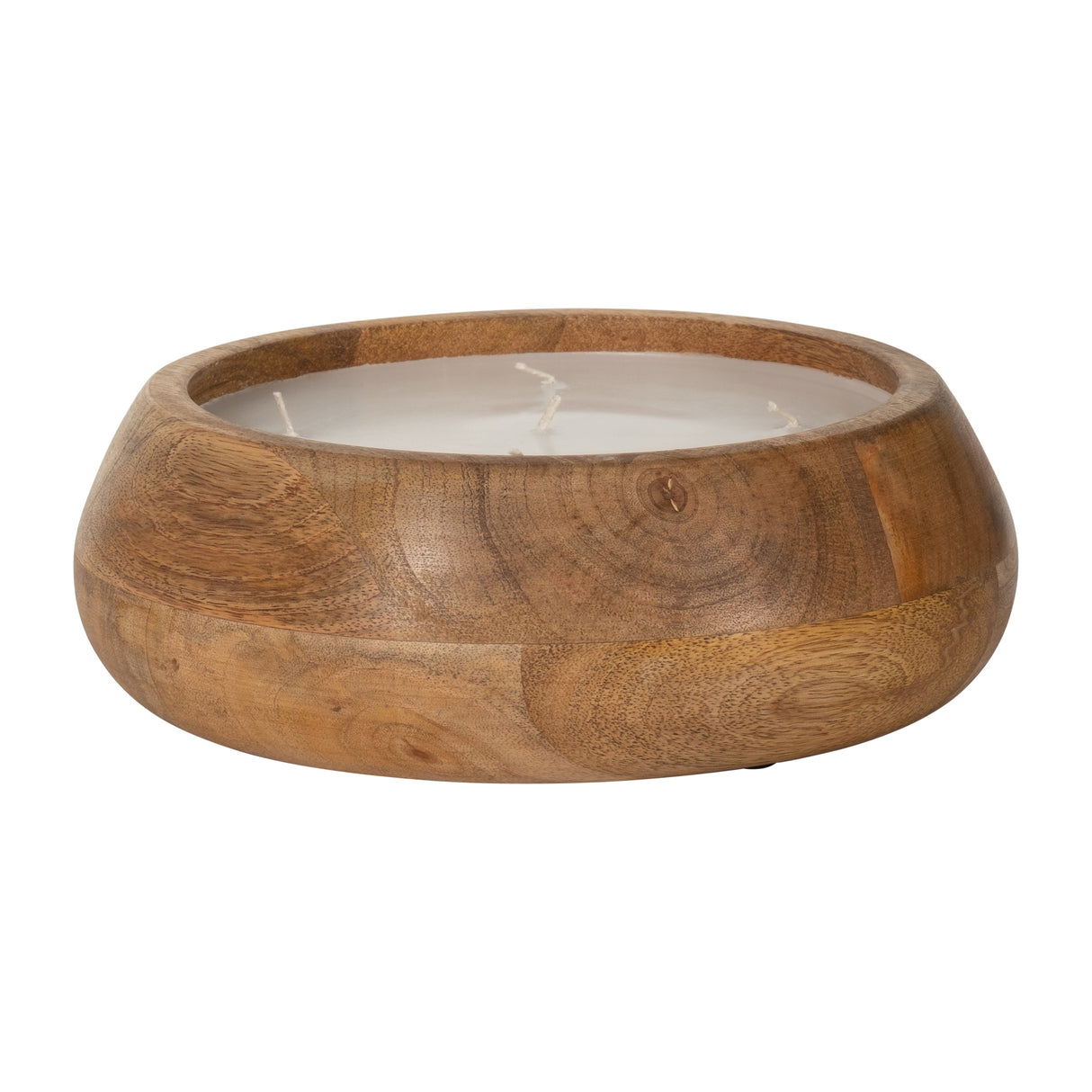 WOOD, 9" 20 OZ MODERN BOWL SCENTED CANDLE, NATURAL