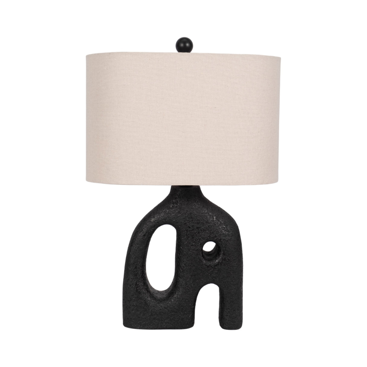 21" Open Cut-out Table Lamp, Black