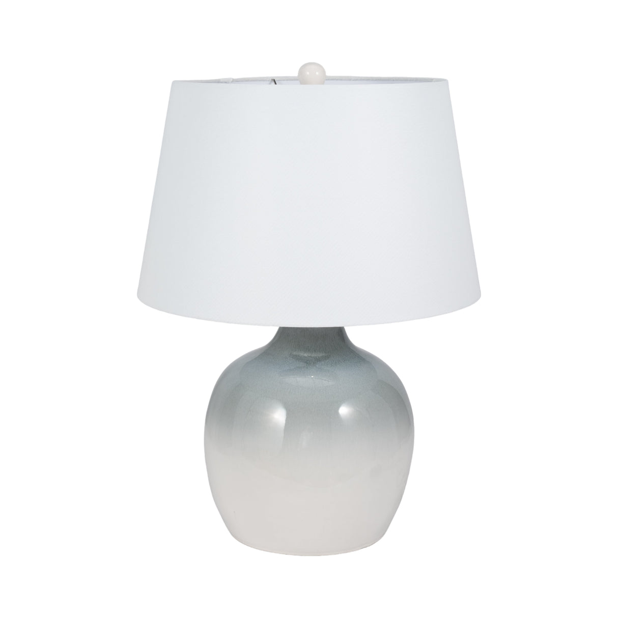 27" Reactive Finish Table Lamp, Blue/white