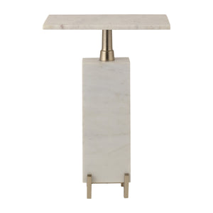 23" Lolla White Marble Table