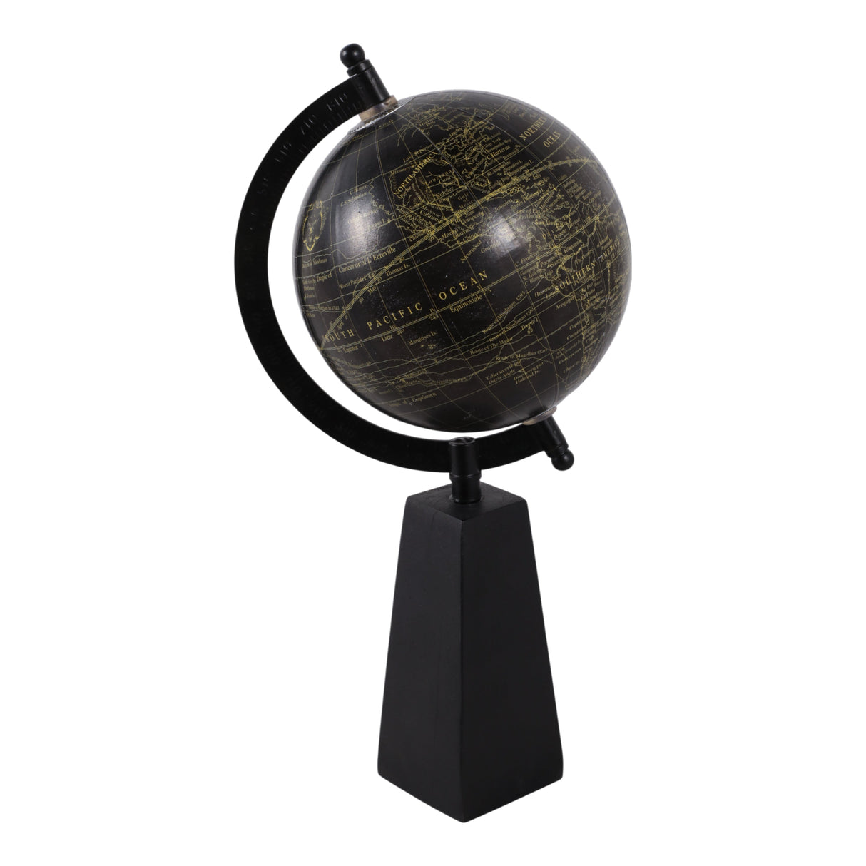 11" Exeter Wood Base Globe