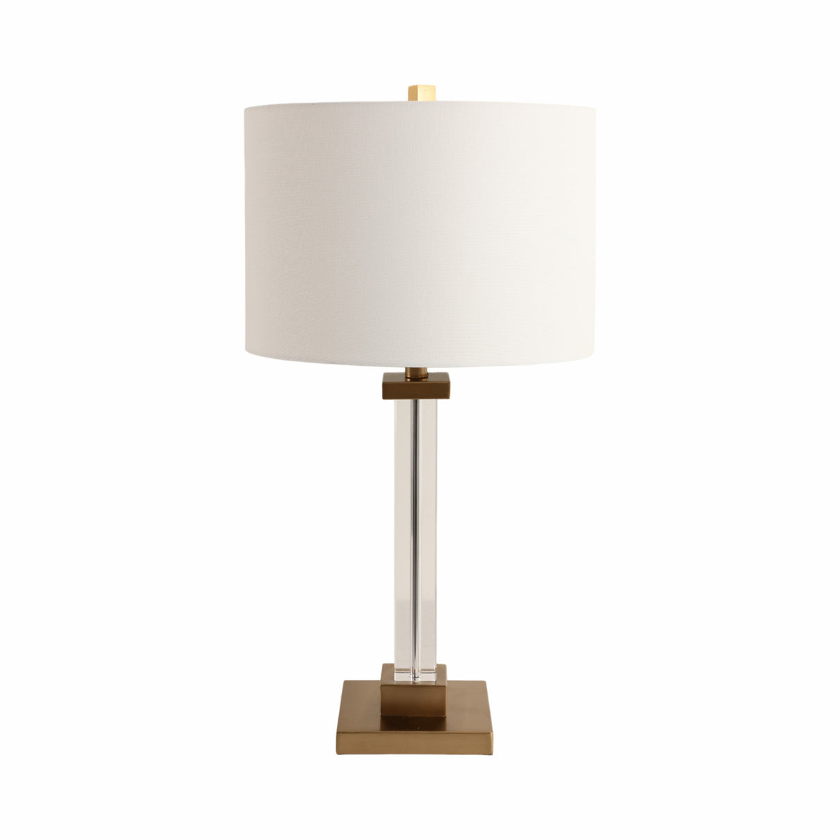 28x15" Traditional Crystal Lamp, Clear