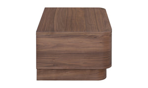 Round Off Nightstand Walnut