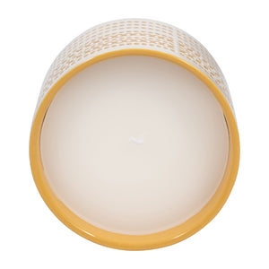 5" 15oz X Dots Citro Candle, Yellow