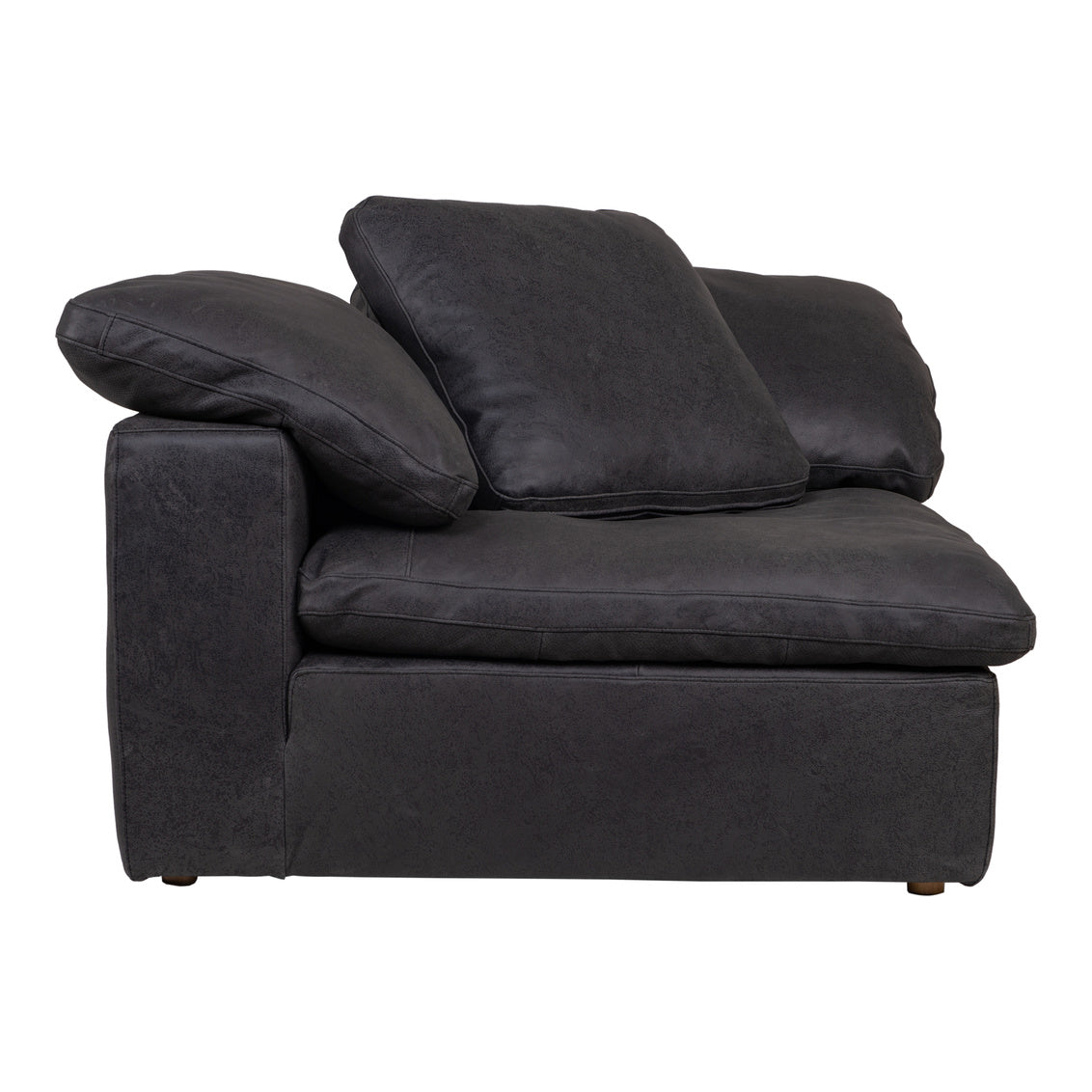 Clay Corner Chair Nubuck Leather Black