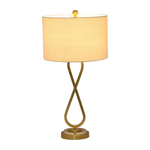 Metal, S/2 28" Infinity Table Lamps, Gold