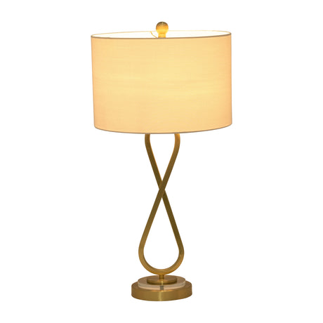 Metal, S/2 28" Infinity Table Lamps, Gold