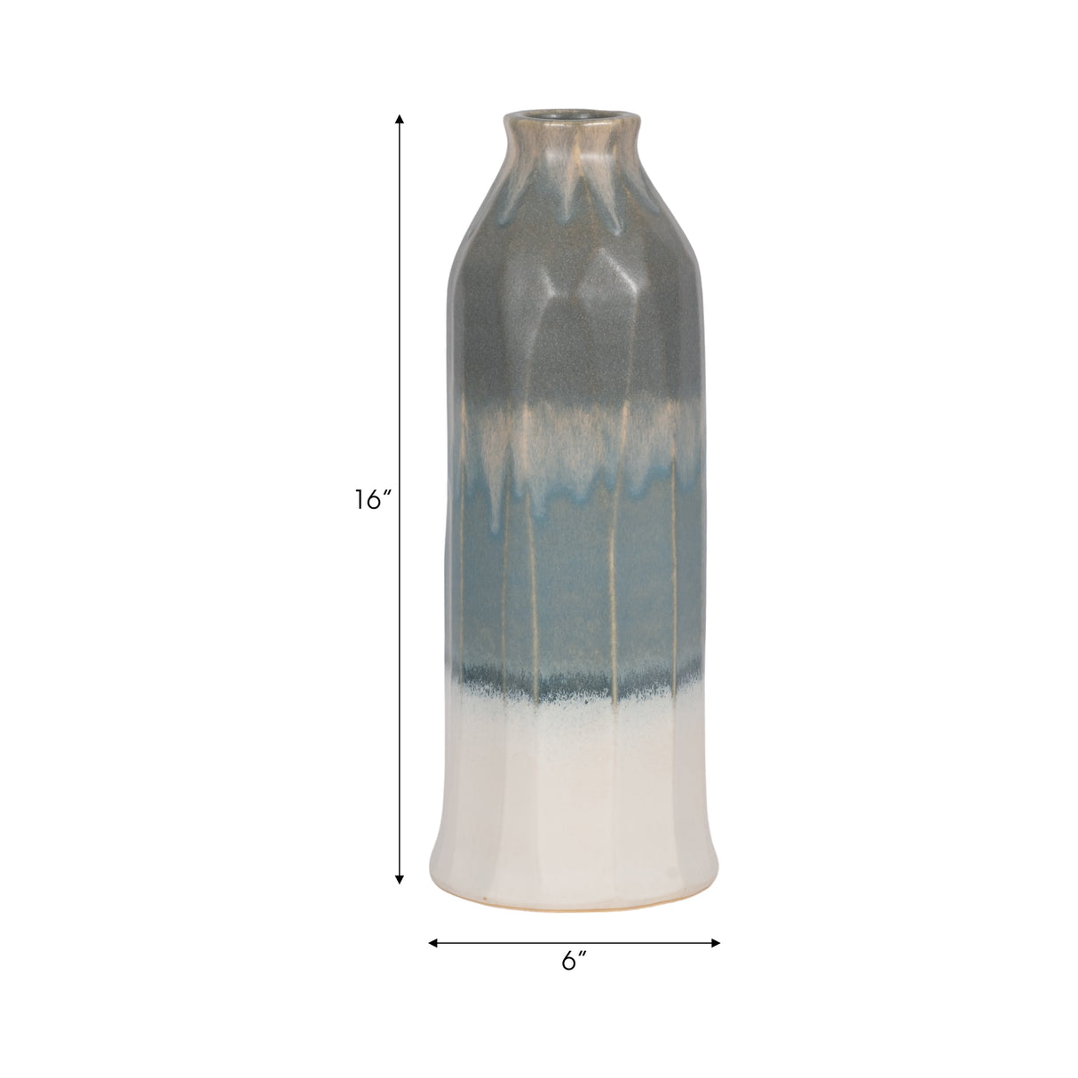 16" Estella Small Blue Vase