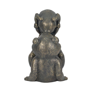 14" Frog Parent And Child Playing, Bronze