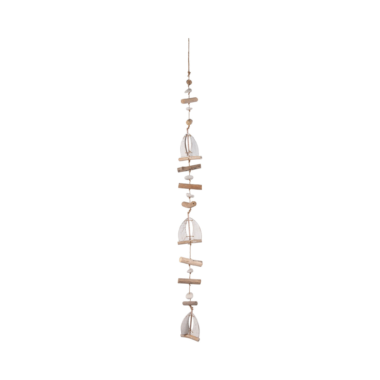 Wood, 43" Hanging Sailboats, Natural