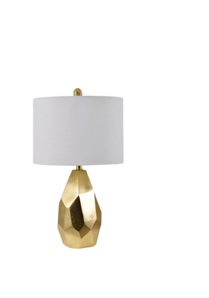 Roxy Table Lamp  25"Ht.,Resin  Shiny Gold Finish  14 x 14 x