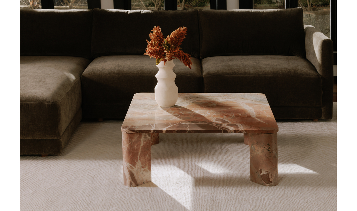 Segment Coffee Table Orange Lavante Marble