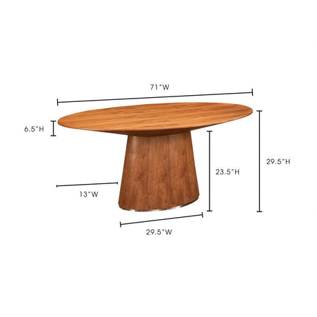 Otago Oval Dining Table Walnut